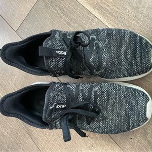 Black and white adidas cloud foam